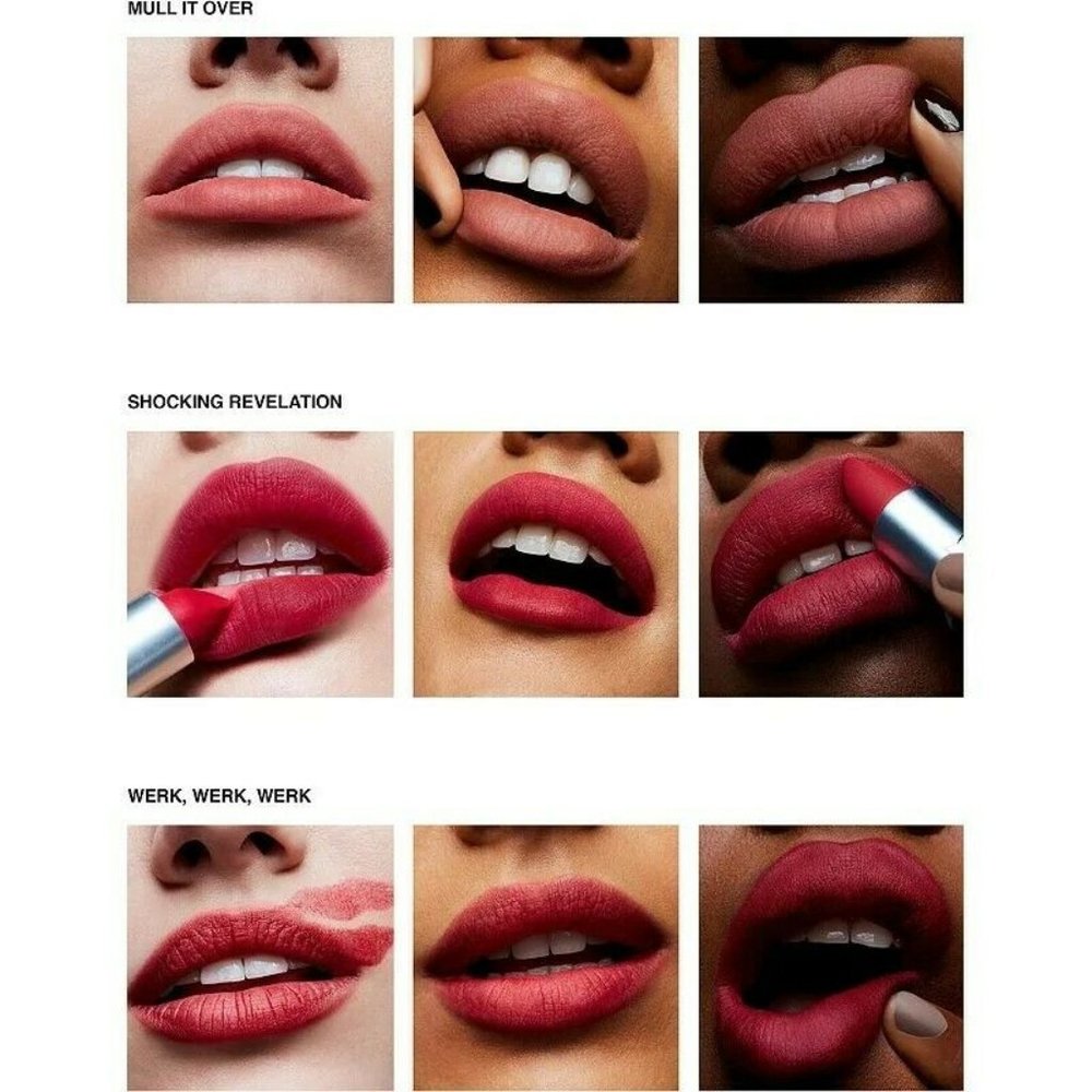 Last set! MAC Trio Lipstick MULL IT OVER WERK WERK WERK SHOCKING REVELATION NIB - Picture 2 of 15